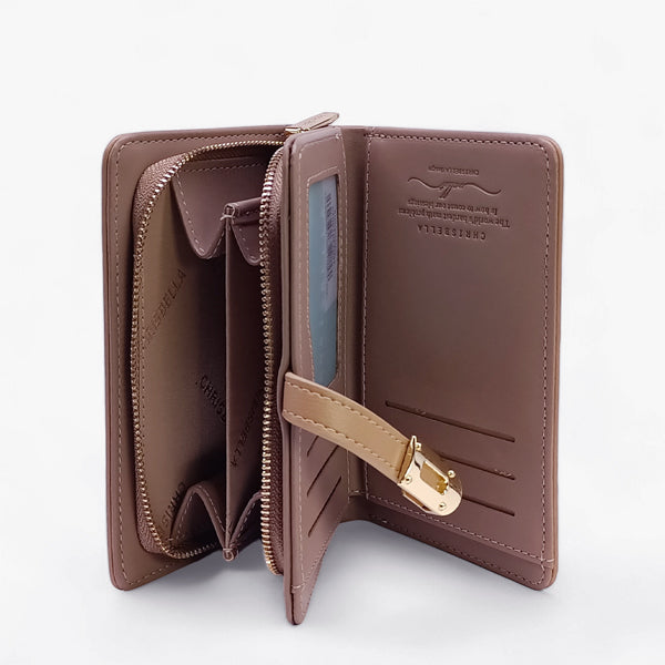 Chrisbella Vintage Coffee Bi-Fold Wallet