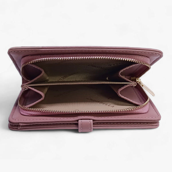 Chrisbella Dusty Rose Pink Bi-Fold Purse