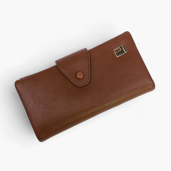 Chrisbella Bi Fold Brown Leather Purse