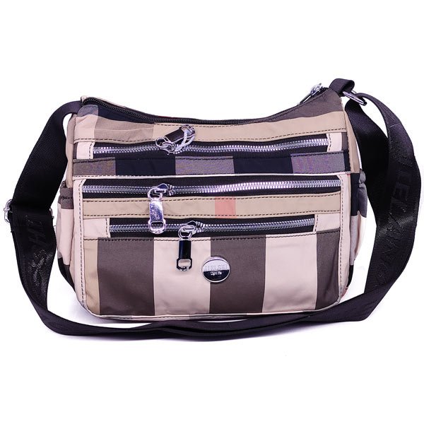 Checkered Design Crossbody Messenger Bag