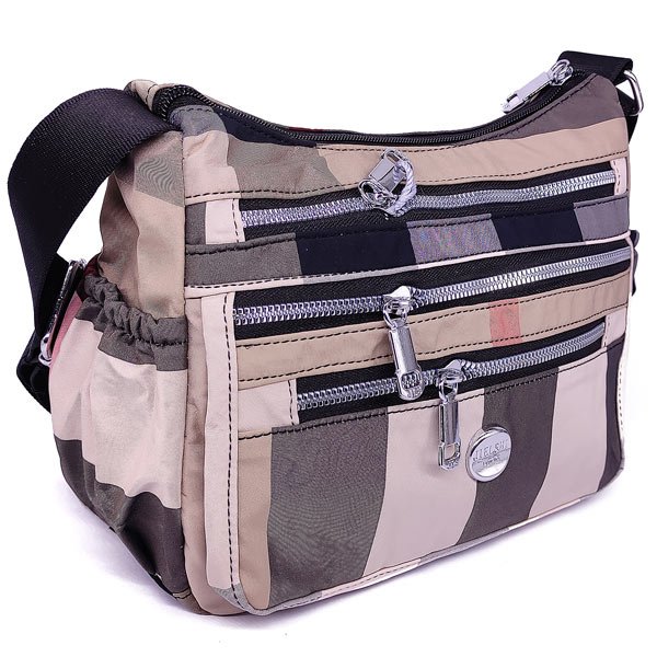 Checkered Design Crossbody Messenger Bag