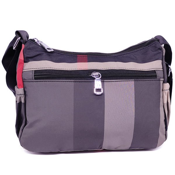 Crossbody Messenger Bag with Checkered Pattern