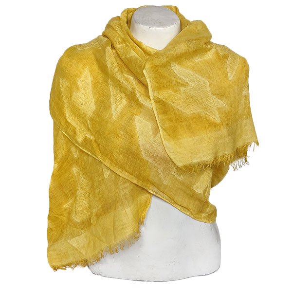 Chic Cotton Summer Scarf for Women - Mustard Yellow