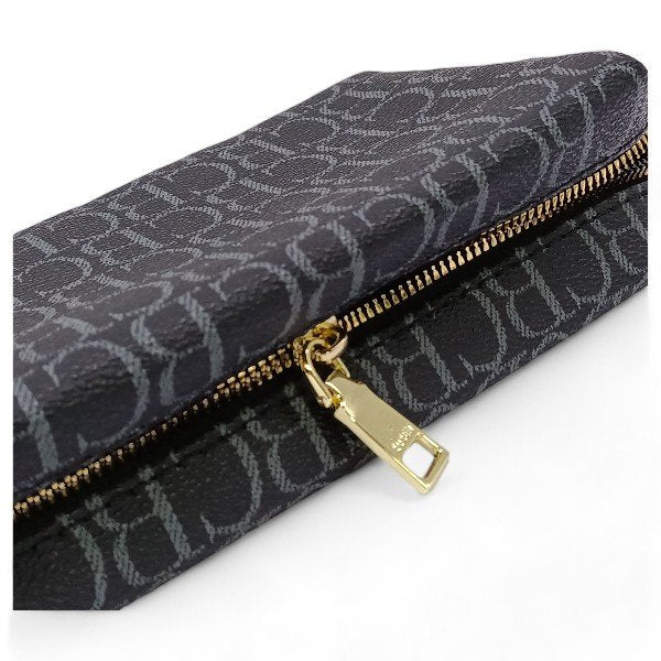 Chrisbella Trendy Black Pouch Bag