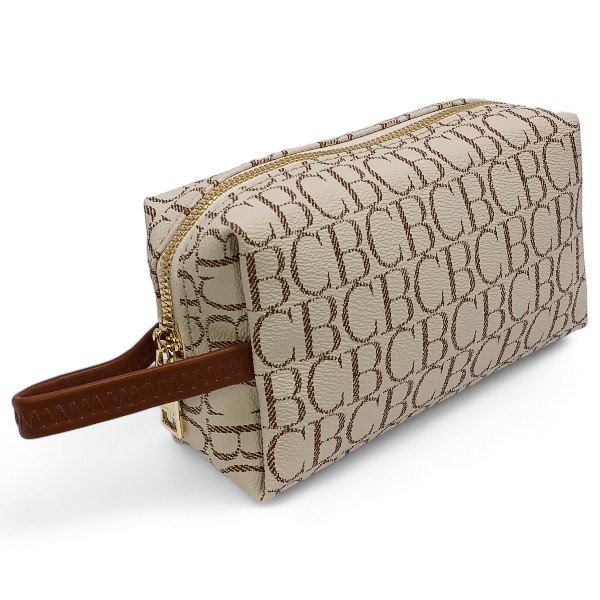 Chrisbella Stylish Pouch Bag in Cream